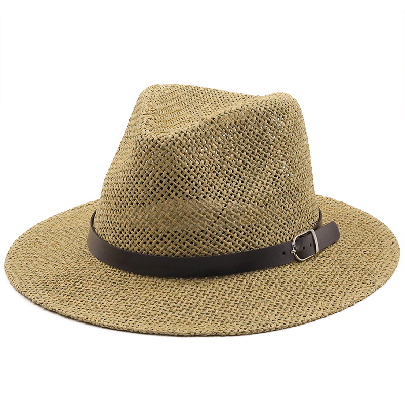 Bucket Hat Straw - Cappello Panama jazz semplice con cintura